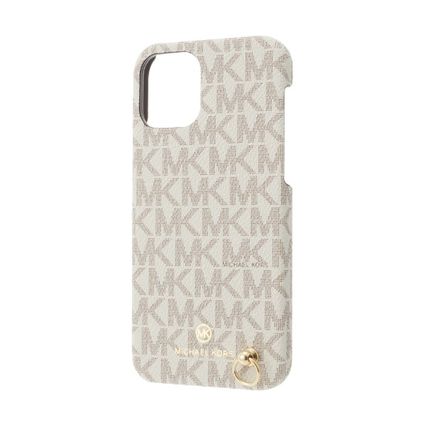 MICHAEL KORS - Slim Wrap Case Signature with Hand Strap - Magsafe for iPhone 12 mini [ Vanilla ] MKSHVNLWPIP2054 oj