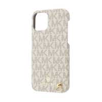 MICHAEL KORS - Slim Wrap Case Signature with Neck Strap - Magsafe for iPhone 12 mini [ Vanilla ] MKSNVNLWPIP2054 oj