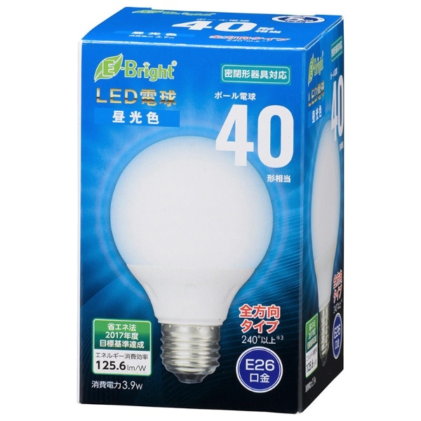LED電球 ボール電球形 E26 40形相当 全方向 昼光色 LDG4D-G7AG20 [E26 /ボール電球形 /40W相当 /昼光色 /1個 /全方向タイプ]