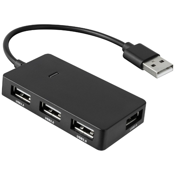 GH-HB2A4A-BK USB-Aハブ (Mac/Windows11対応) ブラック [バスパワー /4ポート /USB2.0対応]