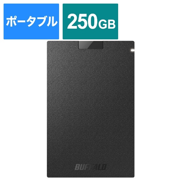 SSDPGVB250U3-B OtSSD USB-Aڑ SIAAR(Chrome/Mac/Windows11Ή) ubN [250GB /|[^u^]