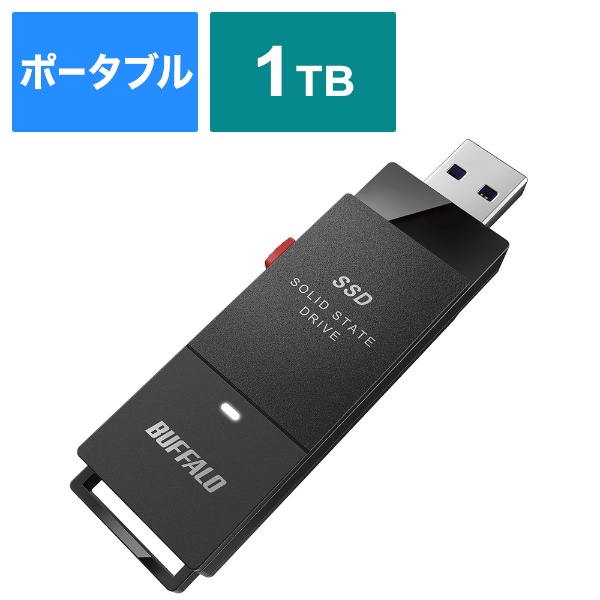 SSD-PUTVB1.0U3-B OtSSD USB-Aڑ SIAAR(PCETVΉAPS5Ή) ubN [1TB /|[^u^]