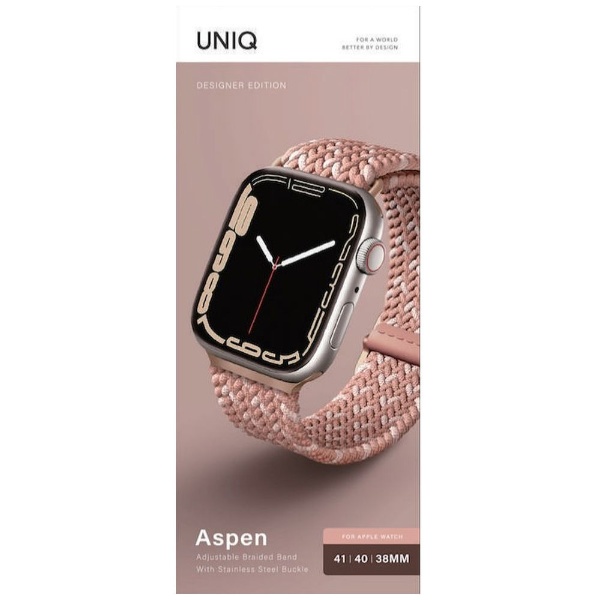 UNIQ ASPEN DESIGNER EDITION BRAIDED Apple Watch STRAPi41/40/38mmjCITRUS PINK UNIQ UNIQ41MMASPDECPNK