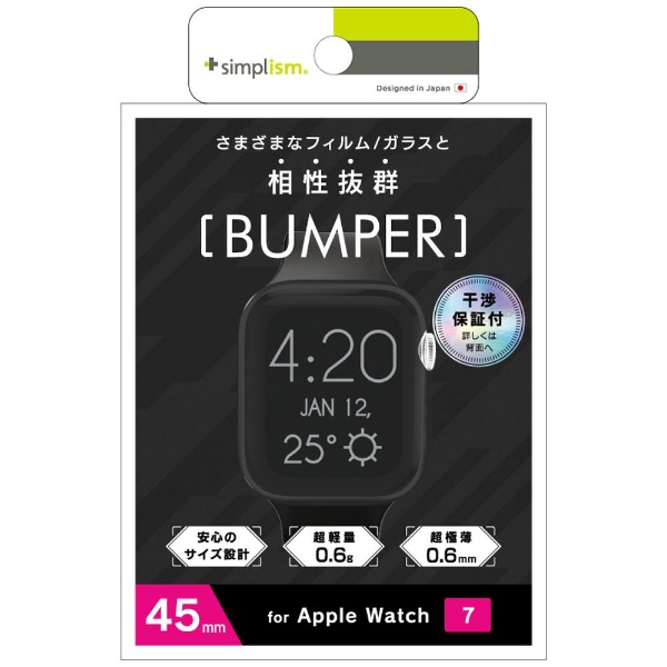 Apple Watch Series 7i45mmj op[P[X tXebhubN TR-AW2145-BP-CLBK