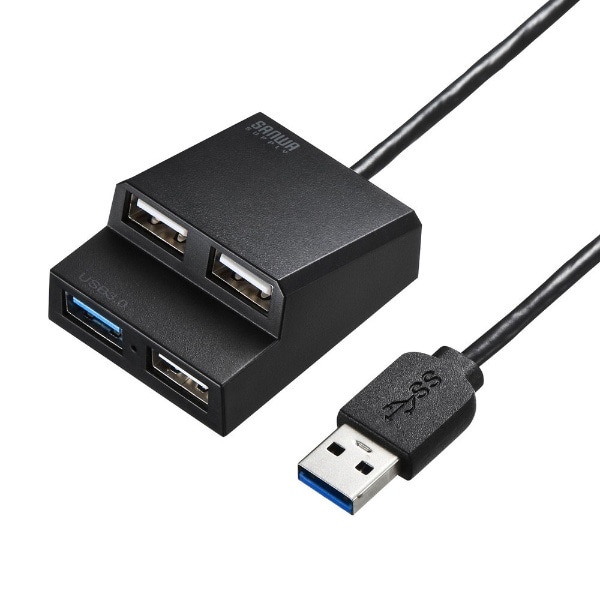 USB-3H413BKN USB-Anu (Chrome/Mac/Windows11Ή) [oXp[ /4|[g /USB 3.2 Gen1Ή]