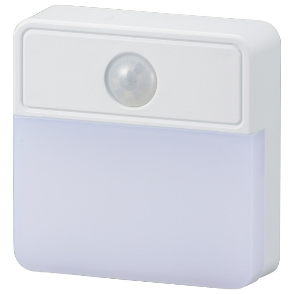 薄型LEDナイトライト 明暗人感センサー式 電球色 ホワイト NIT-ALA6JSQ-WL