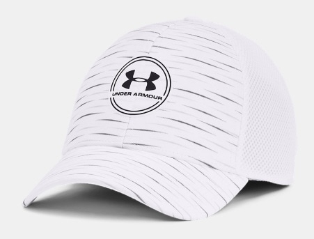 Y St Lbv UAAC\` hCo[ bVLbv UA ISO-CHILL DRIVER MESH CAP(Large×Extra LargeTCY/White×White×Black) 1369804