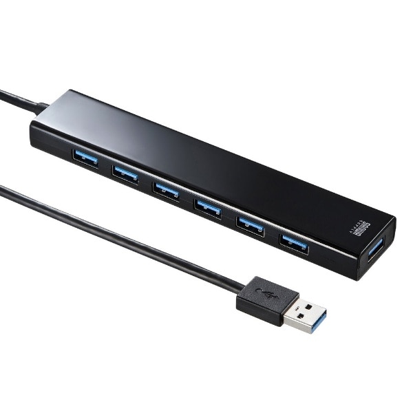 USB-3H703BKN USB-Aハブ (Chrome/Mac/Windows11対応) [セルフパワー /7ポート /USB 3.2 Gen1対応]