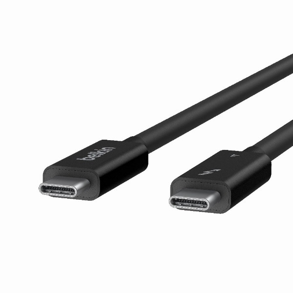USB-C ⇔ USB-Cケーブル [充電 /転送 /2m /USB Power Delivery /100W /USB4] Thunderbolt 4ケーブル ブラック INZ002bt2MBK
