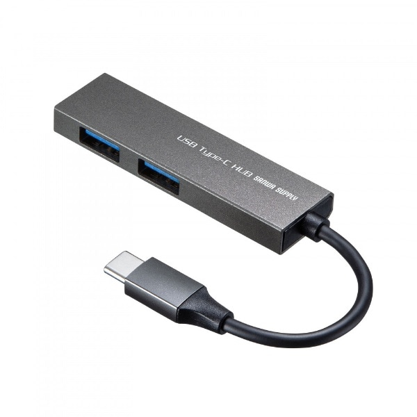 USB-3TCH24SN USB-C → USB-A 変換ハブ (Chrome/iPadOS/Mac/Windows11対応) シルバー [バスパワー /2ポート /USB 3.2 Gen1対応]
