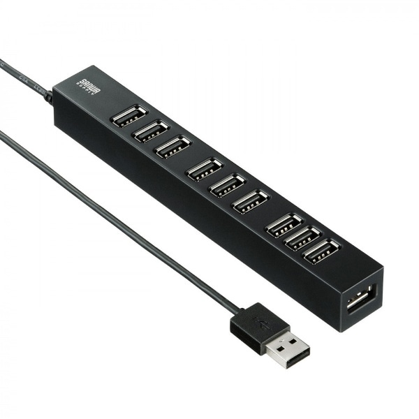 USB-2H1001BKN USB-Anu (Chrome/Mac/Windows11Ή) ubN [oXZtp[ /10|[g /USB2.0Ή]