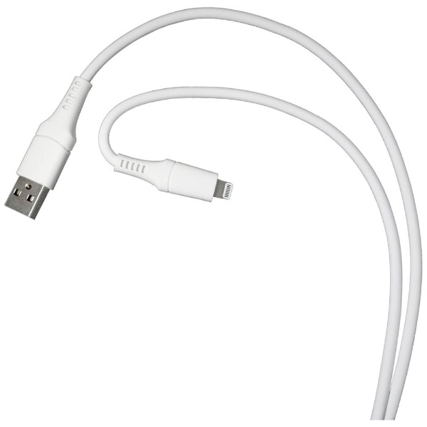 USB Type-A to Lightning シリコーンケーブル 1.0m ホワイト OS-UCS1AL100WH [1.0m]