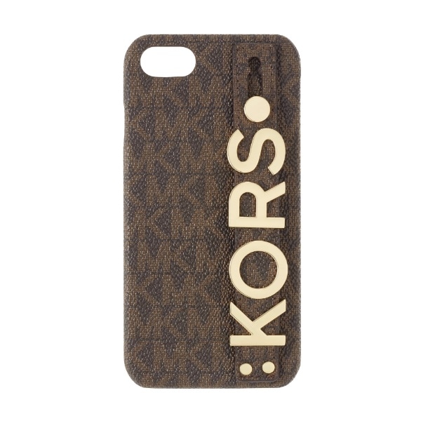 MICHAEL KORS - Slim Wrap Case Stand & Ring for iPhone SE i3j/iPhone SE i2j [ Brown ] MICHAEL KORS }CPR[X