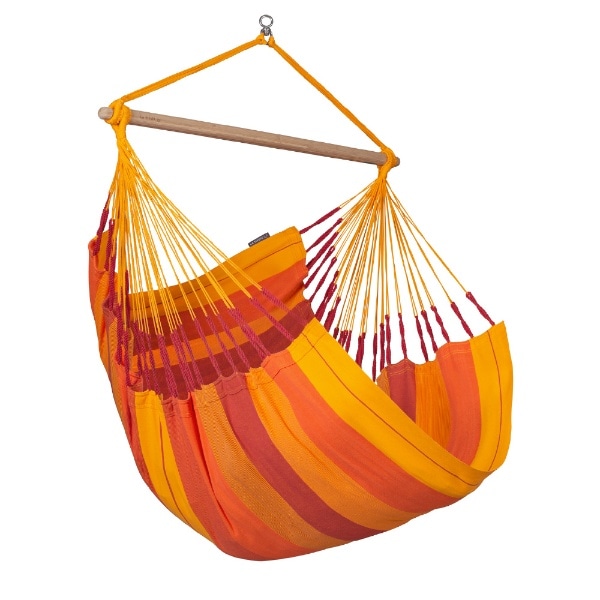 エアーハンモック オレンジ S字型デザイン。 ハンモックスタイル