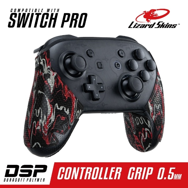 DSP Switch Pro専用 ゲームコントローラー用グリップ ワイルドファイヤーカモ DSPNSP59【Switch】