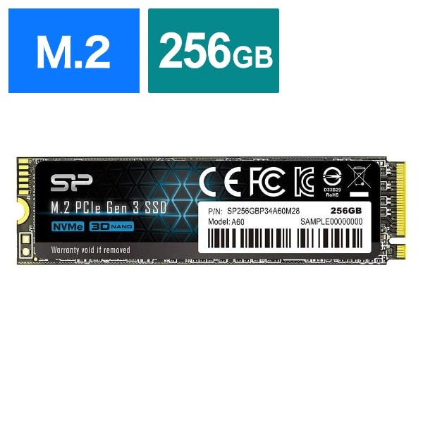 SP256GBP34A60M28 SSD PCI-Expressڑ PCIe Gen 3×4 P34A60 [256GB /M.2]