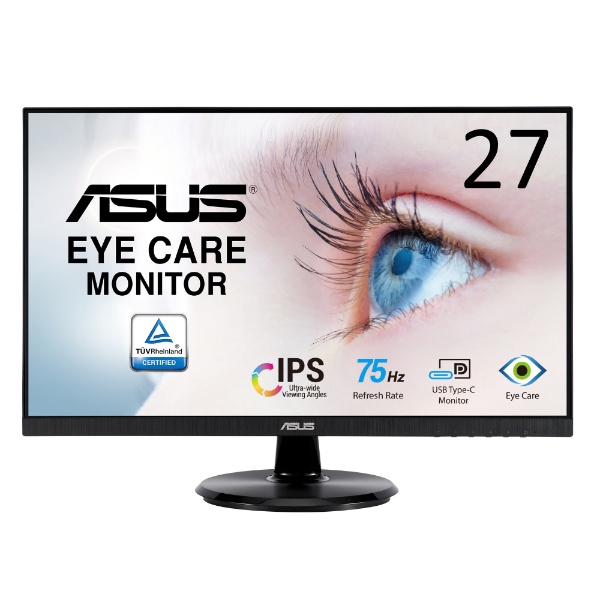 USB-C接続 PCモニター Eye Care ブラック VA27DCP [27型 /フルHD(1920×1080) /ワイド]