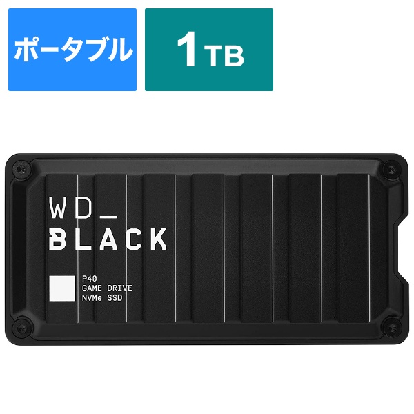 WDBAWY0010BBK-JESN OtSSD USB-C{USB-Aڑ Q[p WD_BLACK P40(Mac/Windows11Ή) [1TB /|[^u^]