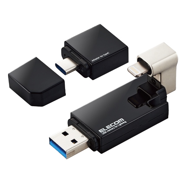 USB MFiF(Android/iOS/Mac/Windows11Ή) ubN MF-LGU3B256GBK [256GB /USB TypeA{USB TypeC{Lightning /USB3.2 /Lbv]