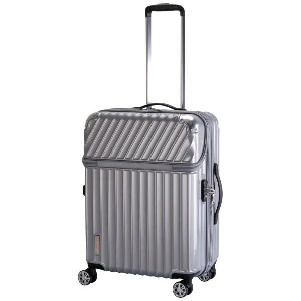 トップオープン スーツケース キャリーケース 拡張機能 ハードケース MOMENT（モーメント） シルバー 76-35164 [TSAロック搭載]
