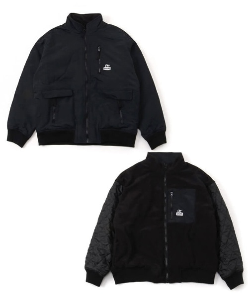 Y t[XobNo[VuWPbg Fleece Back Reversible Jacket(STCY/Black) CH04-1324