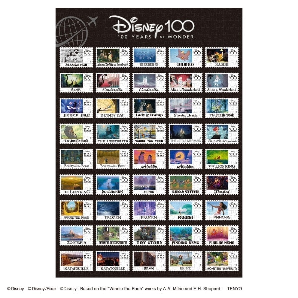 WO\[pY@D-1000-012@Disney100F World@Stamps