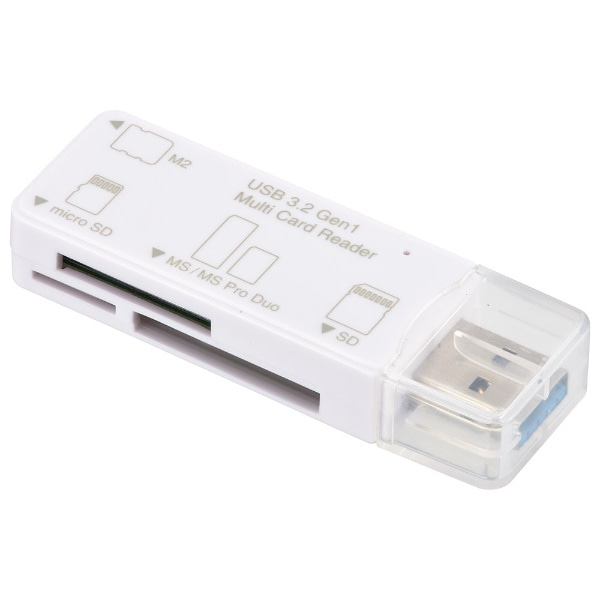 PC-SCRWU303-K マルチカードリーダー 49メディア対応 USB3.2Gen1 ホワイト