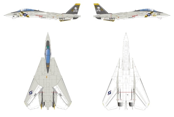 1/144 AJCR F-14A gLbg VF-84 W[W[X & VF-1 EtpbN 2@Zbg