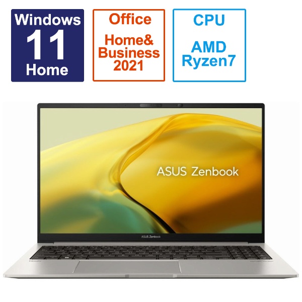 m[gp\R Zenbook 15 (UM3504) oTgO[ UM3504DA-BN201WS [15.6^ /Windows11 Home /AMD Ryzen 7 /F16GB /SSDF512GB /Office HomeandBusiness /2023N6f]