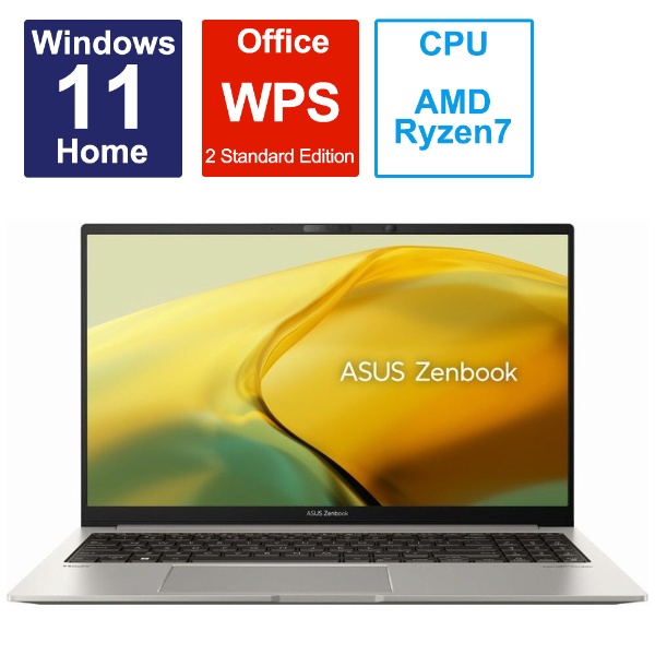 m[gp\R Zenbook 15 (UM3504) oTgO[ UM3504DA-BN201W [15.6^ /Windows11 Home /AMD Ryzen 7 /F16GB /SSDF512GB /WPS Office /2023N6f]