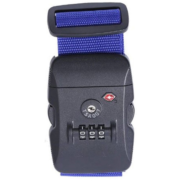 スーツケースベルト（TSAロック対応）3ダイヤル ブルー LG-STCS-TSABLT-BL