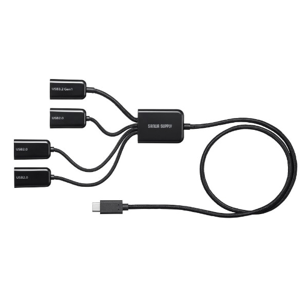 USB-3TC436BK USB-C  USB-A ϊnu R{^Cv(Chrome/iPadOS/Mac/Windows11Ή) [oXp[ /4|[g /USB 3.2 Gen1Ή]