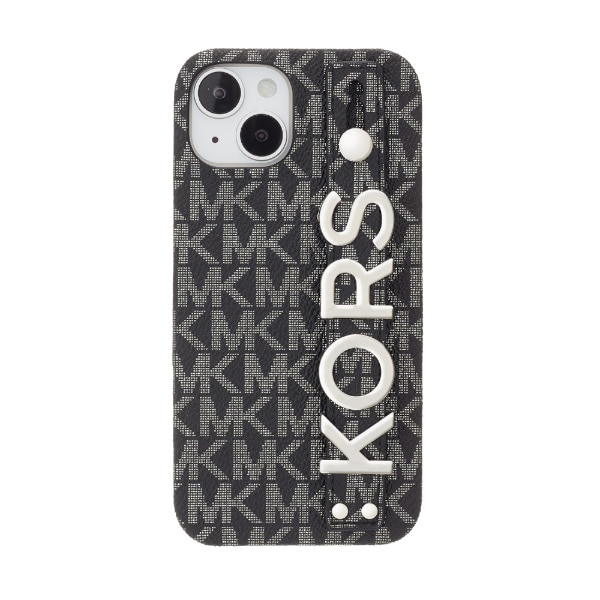 MICHAEL KORS - Slim Wrap Case Stand & Ring for iPhone 14 [ Black ] MICHAEL KORS }CP@R[X