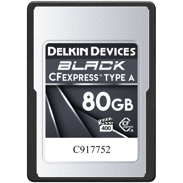 BLACK CFexpress Type AJ[h@80GB  VPG400 DELKIN DEVICES DCFXABLK80 [80GB]