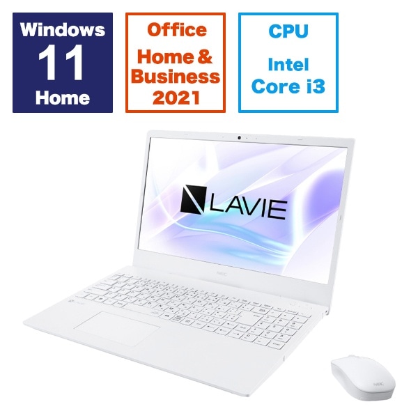 m[gp\R LAVIE N15(N1535/GAW) p[zCg PC-N1535GAW [15.6^ /Windows11 Home /intel Core i3 /F8GB /SSDF256GB /Office HomeandBusiness /2023Năf]