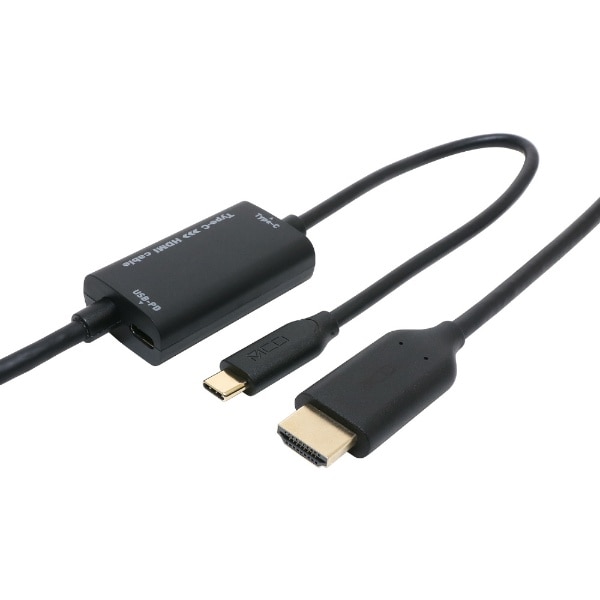 USB-C  HDMI{USB-CX(dp USB PDΉ)P[u [f /3m /4KΉ] USD-PFH30/BK