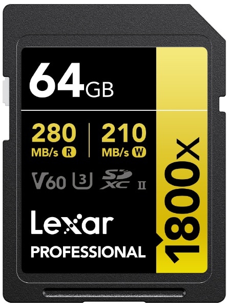 Lexar SDXCJ[h 64GB 1800x UHS-II GOLD U3 V60 LSD1800064G-B1NNJ [Class10 /64GB]