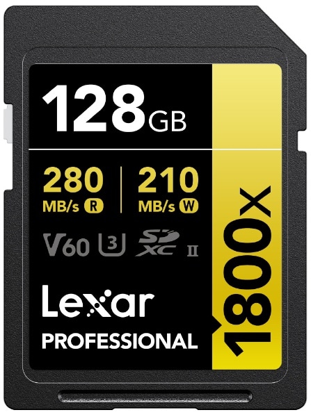 Lexar SDXCJ[h 128GB 1800x UHS-II GOLD U3 V60 LSD1800128G-B1NNJ [Class10 /128GB]