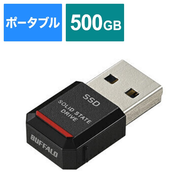 SSD-PST500U3-BA OtSSD USB-Aڑ PCETVΉAPS5Ή(Chrome/Mac/Windows11Ή) ubN [500GB /|[^u^]