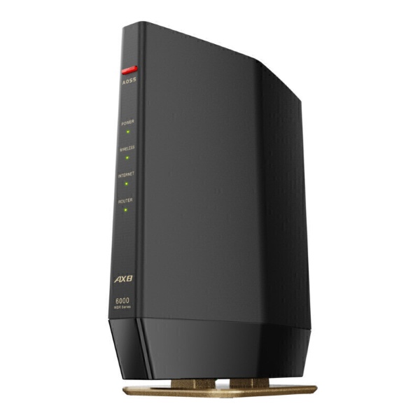 Wi-Fiルーター 4803+1146Mbps AirStation(ネット脅威ブロッカー2対応・プレミアムモデル) マットブラック WSR-6000AX8P-MB [Wi-Fi 6(ax) /IPv6対応]