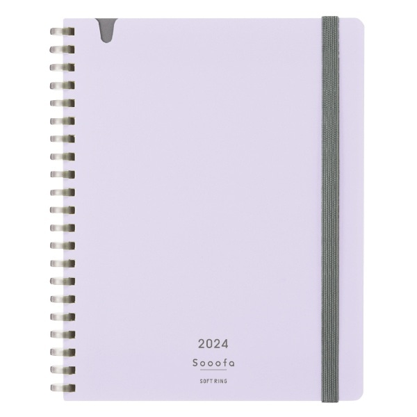 2024年版 Campus SOFT RING Diary Sooofa(キャンパスソフトリングダイアリースーファ) 手帳 罫B6変形 [マンスリー/12月/月曜始まり] パープル