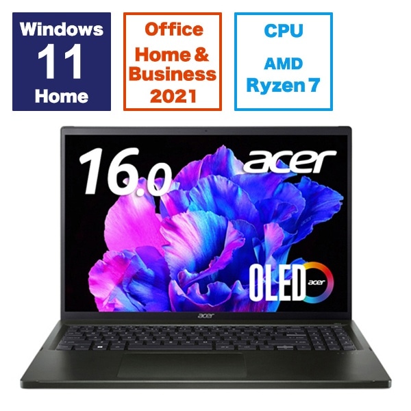 Acer m[gp\R Swift Edge OLED AMD Ryzen7 16.0C` 3.2K 512GB SSD SFE16-43-A76Y/KF IrubN SFE16-43-A76Y/KF [16.0^ /Windows11 Home /AMD Ryzen 7 /F16GB /SSDF512GB /Office HomeandBusiness /2023N ~f]