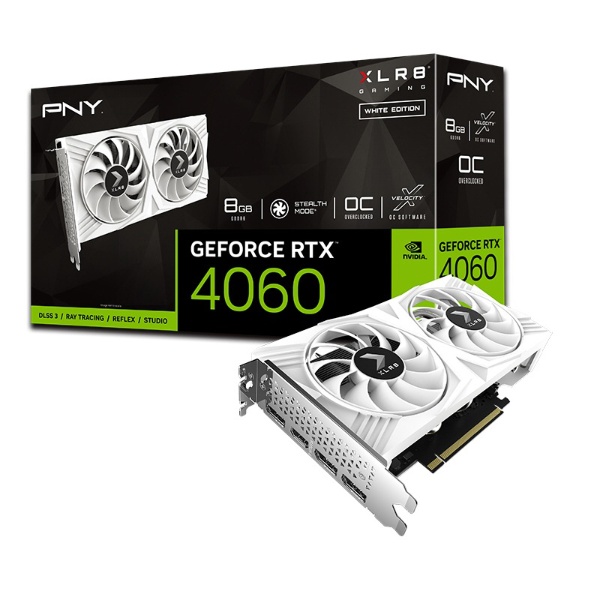 OtBbN{[h GeForce RTX 4060 8GB XLR8 Gaming OC DUAL FAN White Edition zCg VCG40608DFWXPB1-O [GeForce RTXV[Y /8GB]
