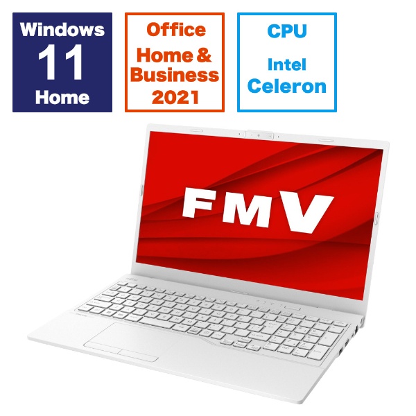 m[gp\R FMV Lite 3515/H3 A[ozCg FMV3515H3W [15.6^ /Windows11 Home /intel Celeron /F8GB /SSDF256GB /Office HomeandBusiness /2023N11f]