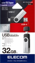 USB (Android/iPadOS/iOS/Mac/Windows11Ή) ubN MF-TPC3032GBK [32GB /USB TypeA{USB TypeC /USB3.2 /]]