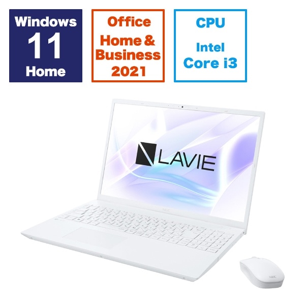 m[gp\R LAVIE N16(N1635/HAW) p[zCg PC-N1635HAW [16.0^ /Windows11 Home /intel Core i3 /F8GB /SSDF256GB /Office HomeandBusiness /2024Ntf]