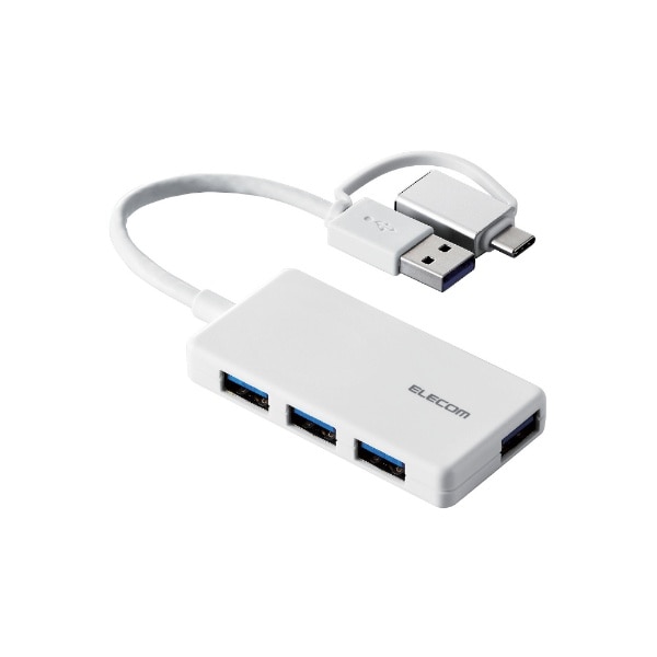 U3H-CA4004BWH USB-C{USB-A  USB-A ϊnu (Mac/Windows11Ή) zCg [oXp[ /4|[g /USB 3.1 Gen1Ή]