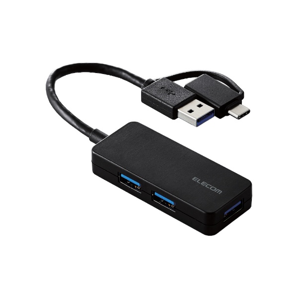 U3H-CAK3005BBK USB-C{USB-A  USB-A ϊnu (Mac/Windows11Ή) ubN [oXp[ /3|[g /USB 3.1 Gen1Ή]