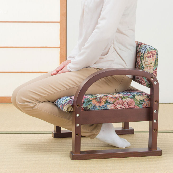 立ち座り楽ちん座椅子 日本製 [ダークブラウン×2脚] 座椅子 同色2脚組
