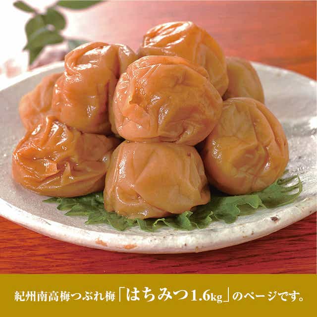 紀州南高梅 梅干し はちみつ梅 塩分約3％ 1.6kg 800g×2パック